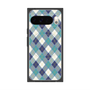 プレミアムスクエアケース with Pixelsnap［ Argyle - Blue ］