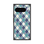 プレミアムスクエアケース with Pixelsnap［ Argyle - Blue ］