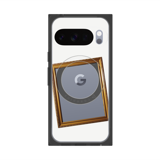 プレミアムスクエアケース with Pixelsnap［ Photo Frame - White ］