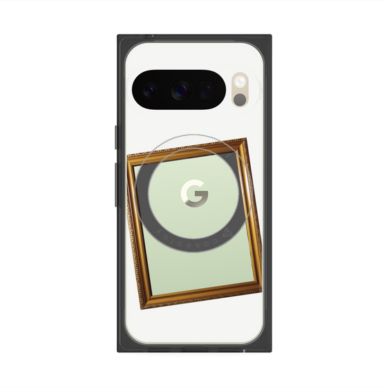 プレミアムスクエアケース with Pixelsnap［ Photo Frame - White ］