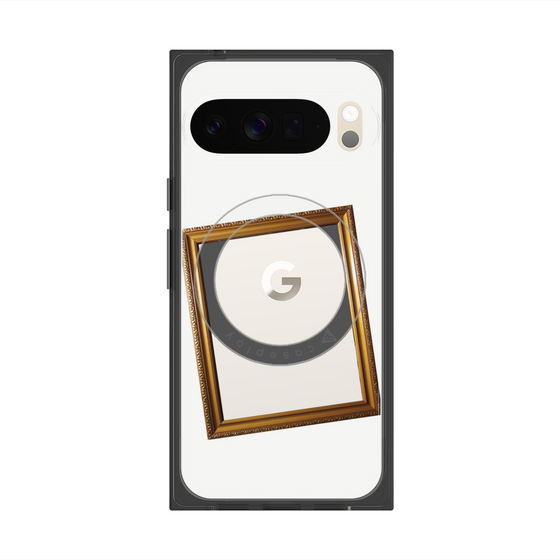 プレミアムスクエアケース with Pixelsnap［ Photo Frame - White ］