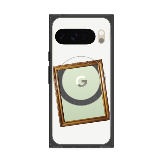 プレミアムスクエアケース with Pixelsnap［ Photo Frame - White ］