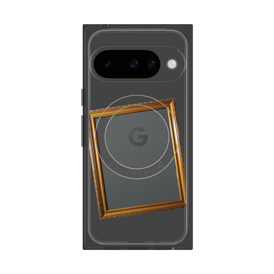 プレミアムスクエアケース with Pixelsnap［ Photo Frame - Gray ］