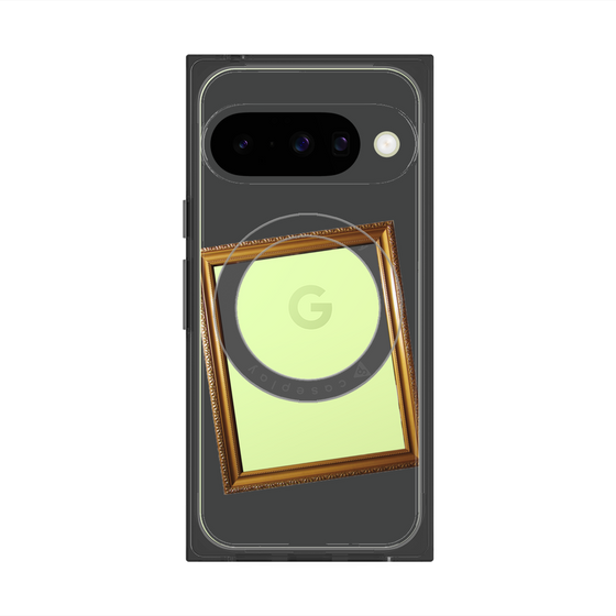 プレミアムスクエアケース with Pixelsnap［ Photo Frame - Gray ］