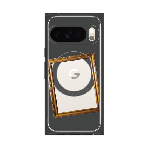 プレミアムスクエアケース with Pixelsnap［ Photo Frame - Gray ］