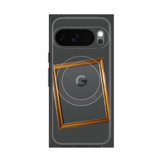 プレミアムスクエアケース with Pixelsnap［ Photo Frame - Gray ］