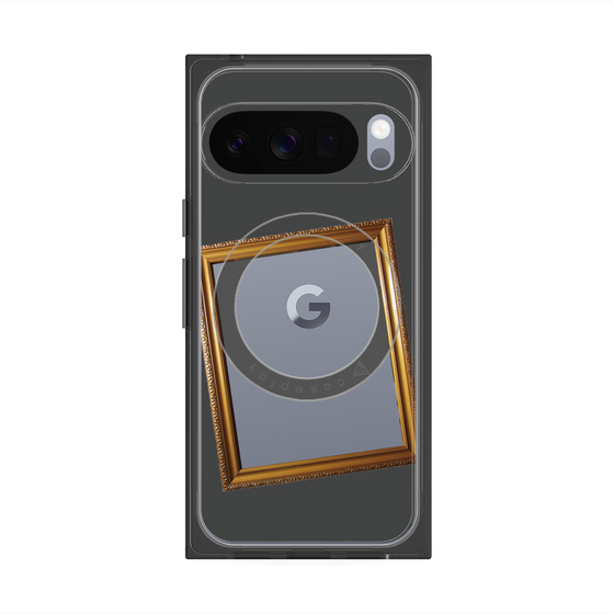 プレミアムスクエアケース with Pixelsnap［ Photo Frame - Gray ］