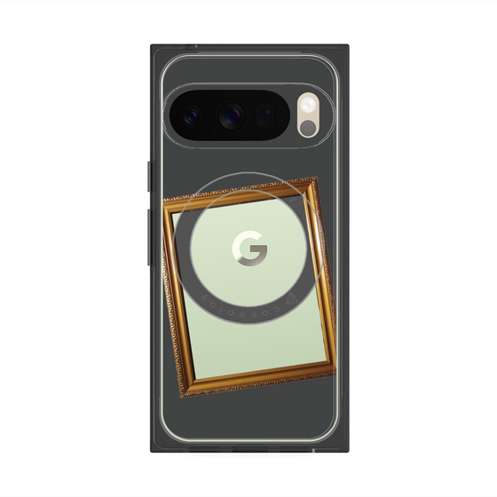 プレミアムスクエアケース with Pixelsnap［ Photo Frame - Gray ］