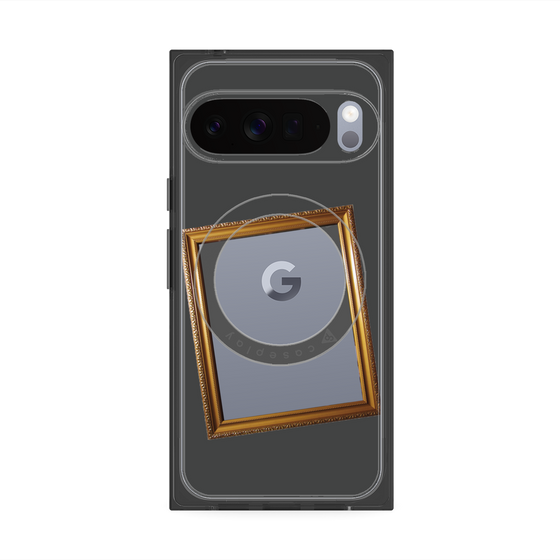 プレミアムスクエアケース with Pixelsnap［ Photo Frame - Gray ］