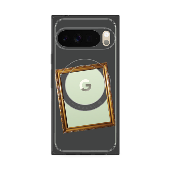 プレミアムスクエアケース with Pixelsnap［ Photo Frame - Gray ］