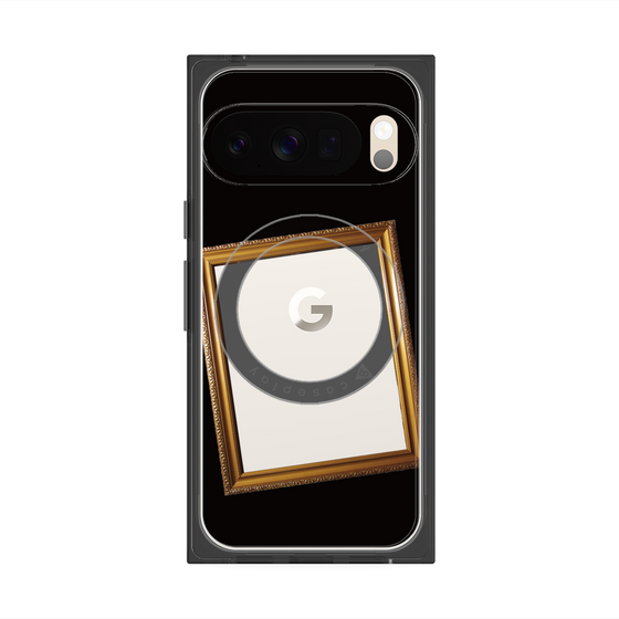 プレミアムスクエアケース with Pixelsnap［ Photo Frame - Black ］