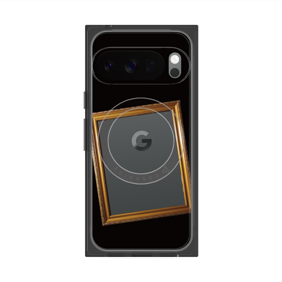 プレミアムスクエアケース with Pixelsnap［ Photo Frame - Black ］