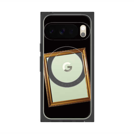 プレミアムスクエアケース with Pixelsnap［ Photo Frame - Black ］
