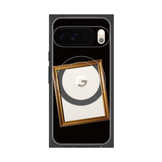 プレミアムスクエアケース with Pixelsnap［ Photo Frame - Black ］