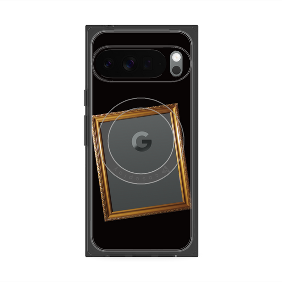 プレミアムスクエアケース with Pixelsnap［ Photo Frame - Black ］
