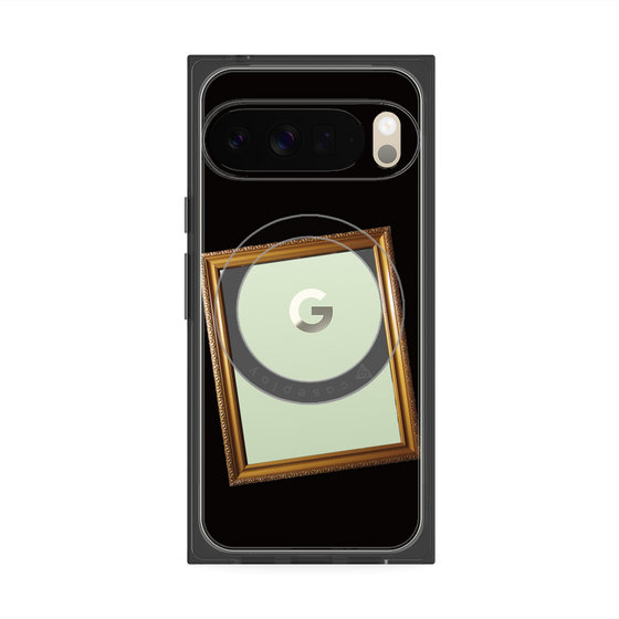 プレミアムスクエアケース with Pixelsnap［ Photo Frame - Black ］