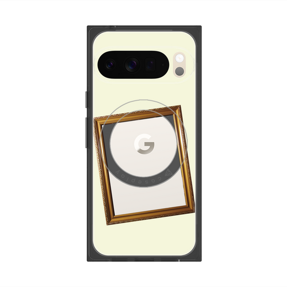 プレミアムスクエアケース with Pixelsnap［ Photo Frame - Ivory ］