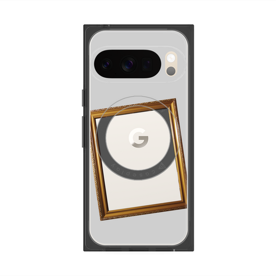 プレミアムスクエアケース with Pixelsnap［ Photo Frame - Light Gray ］