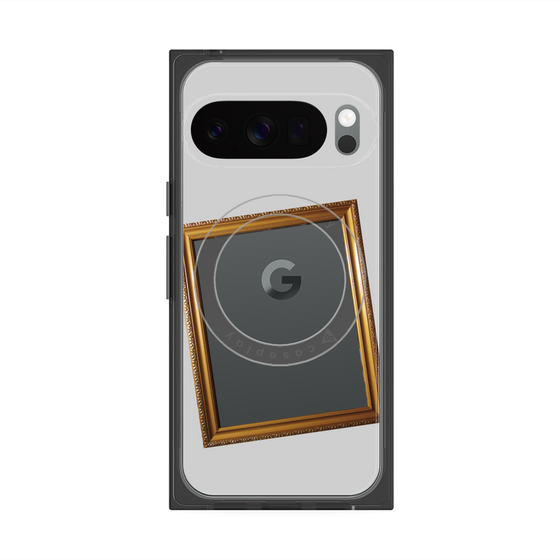 プレミアムスクエアケース with Pixelsnap［ Photo Frame - Light Gray ］