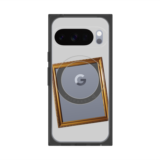 プレミアムスクエアケース with Pixelsnap［ Photo Frame - Light Gray ］