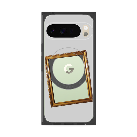 プレミアムスクエアケース with Pixelsnap［ Photo Frame - Light Gray ］