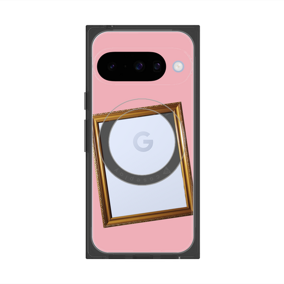 プレミアムスクエアケース with Pixelsnap［ Photo Frame - Pink ］
