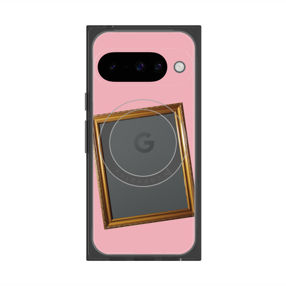 プレミアムスクエアケース with Pixelsnap［ Photo Frame - Pink ］