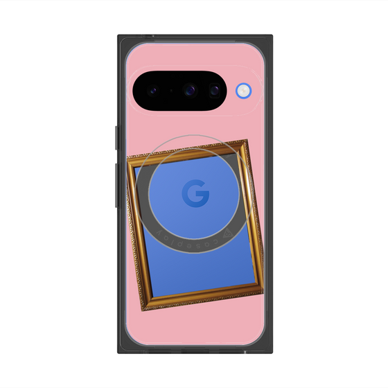 プレミアムスクエアケース with Pixelsnap［ Photo Frame - Pink ］