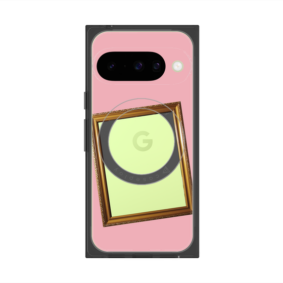 プレミアムスクエアケース with Pixelsnap［ Photo Frame - Pink ］