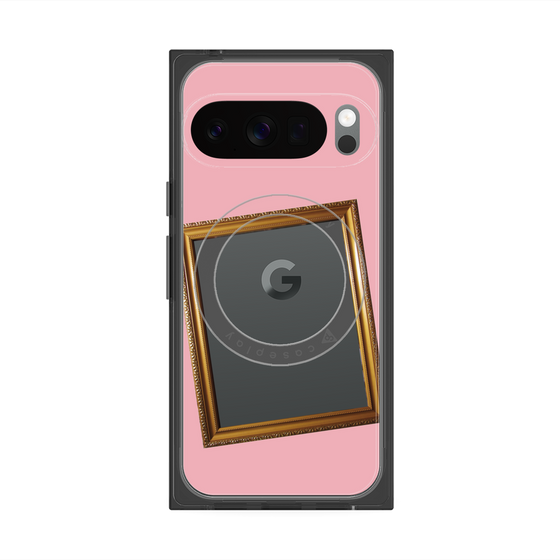 プレミアムスクエアケース with Pixelsnap［ Photo Frame - Pink ］