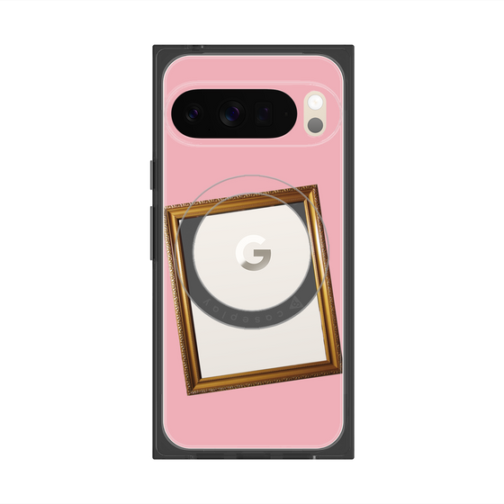 プレミアムスクエアケース with Pixelsnap［ Photo Frame - Pink ］