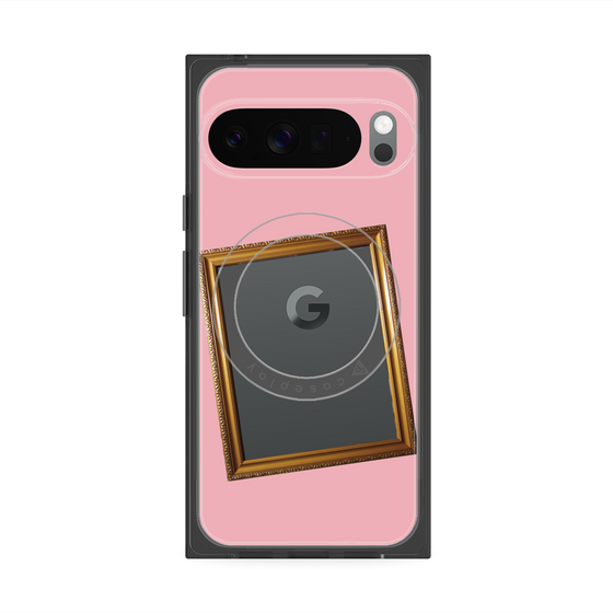 プレミアムスクエアケース with Pixelsnap［ Photo Frame - Pink ］