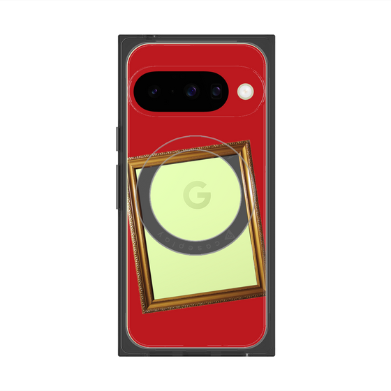 プレミアムスクエアケース with Pixelsnap［ Photo Frame - Red ］
