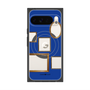 プレミアムスクエアケース with Pixelsnap［ Photo Frames - Blue ］