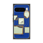 プレミアムスクエアケース with Pixelsnap［ Photo Frames - Blue ］