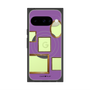 プレミアムスクエアケース with Pixelsnap［ Photo Frames - Purple ］