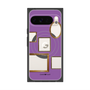 プレミアムスクエアケース with Pixelsnap［ Photo Frames - Purple ］