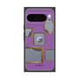 プレミアムスクエアケース with Pixelsnap［ Photo Frames - Purple ］