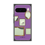 プレミアムスクエアケース with Pixelsnap［ Photo Frames - Purple ］