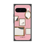 プレミアムスクエアケース with Pixelsnap［ Photo Frames - Pink ］