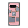 プレミアムスクエアケース with Pixelsnap［ Photo Frames - Pink ］
