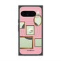 プレミアムスクエアケース with Pixelsnap［ Photo Frames - Pink ］