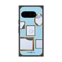 プレミアムスクエアケース with Pixelsnap［ Photo Frames - Light Blue ］