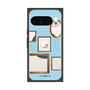 プレミアムスクエアケース with Pixelsnap［ Photo Frames - Light Blue ］