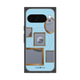 プレミアムスクエアケース with Pixelsnap［ Photo Frames - Light Blue ］