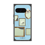 プレミアムスクエアケース with Pixelsnap［ Photo Frames - Light Blue ］