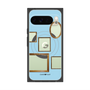 プレミアムスクエアケース with Pixelsnap［ Photo Frames - Light Blue ］