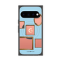 プレミアムスクエアケース with Pixelsnap［ Photo Frames - Light Blue ］