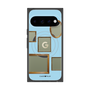 プレミアムスクエアケース with Pixelsnap［ Photo Frames - Light Blue ］