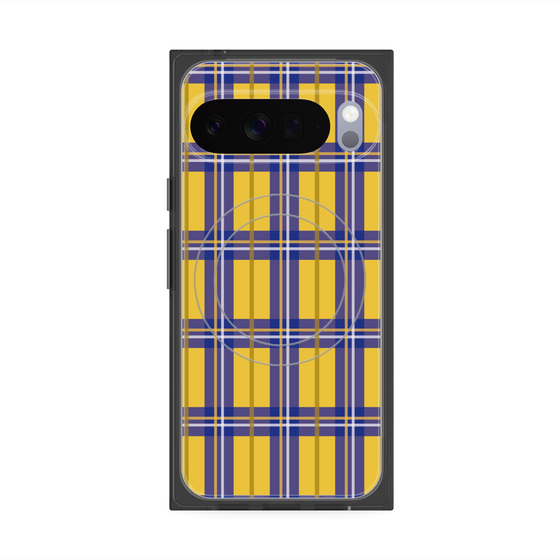 プレミアムスクエアケース with Pixelsnap［ Tartan Check - Yellow ］